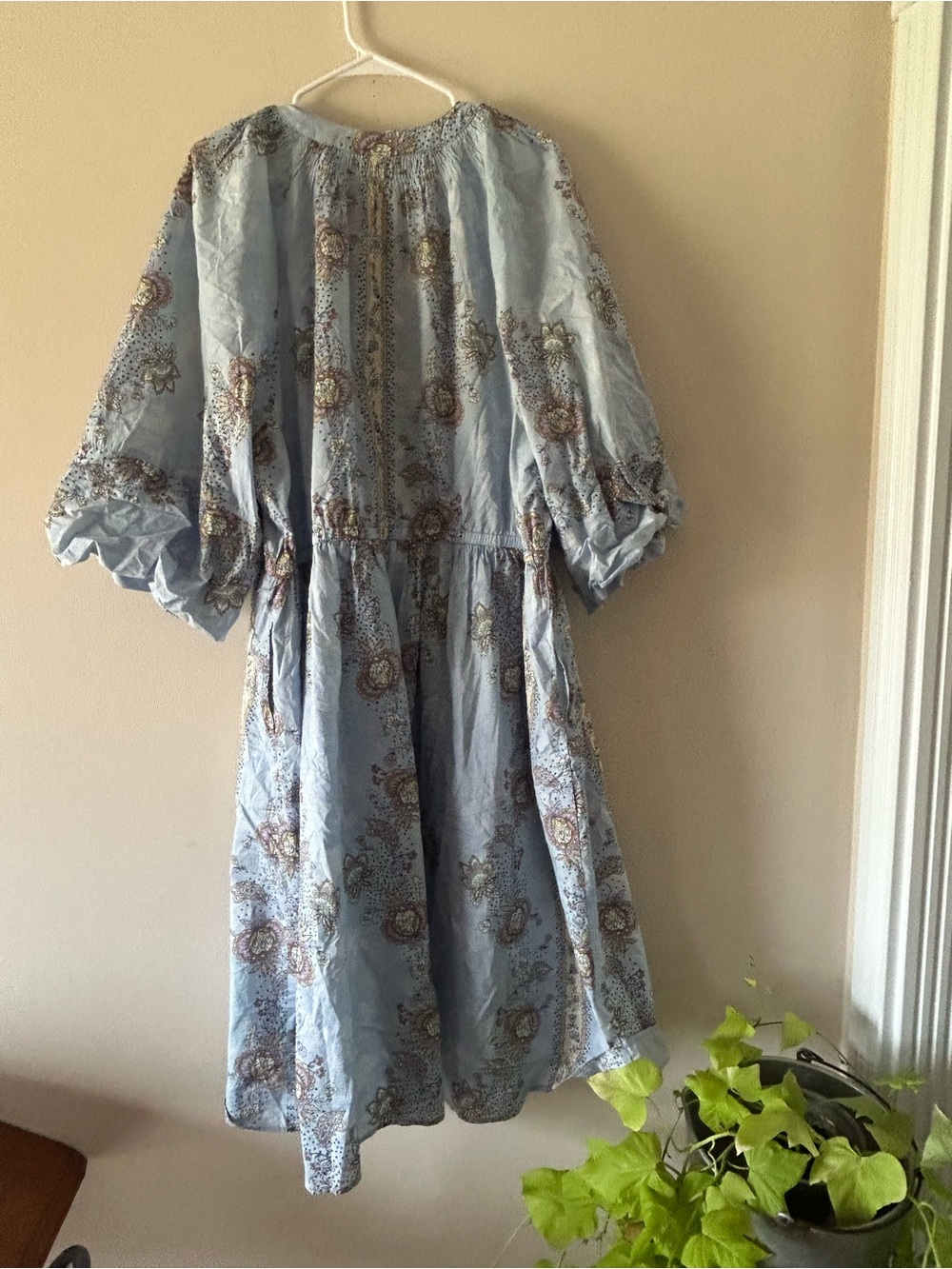 Lane Bryant Light Blue Floral Print Midi Dress - Picture 3 of 3